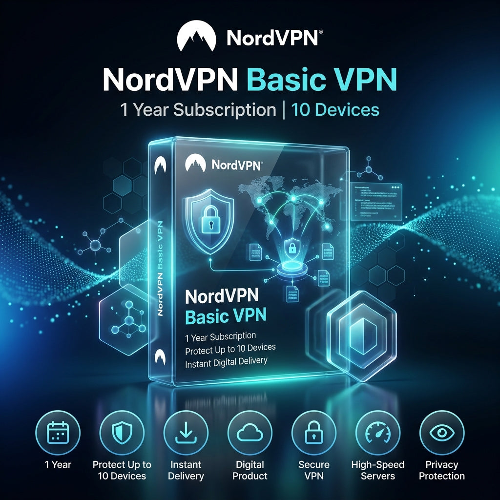 NordVPN Basic VPN 1 Year | 10 Devices
